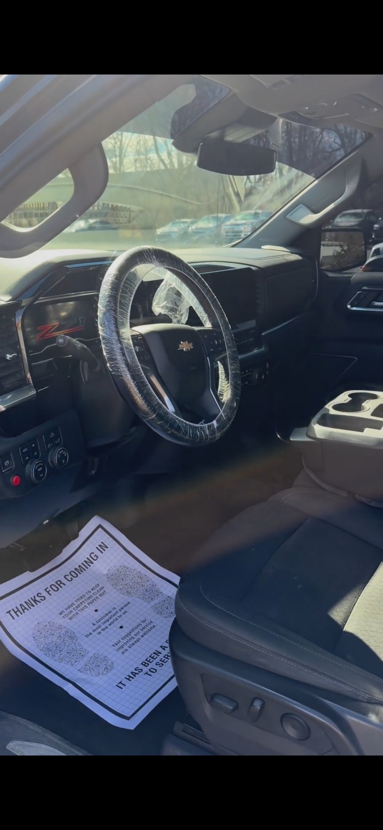 Vehicle interior after detailing